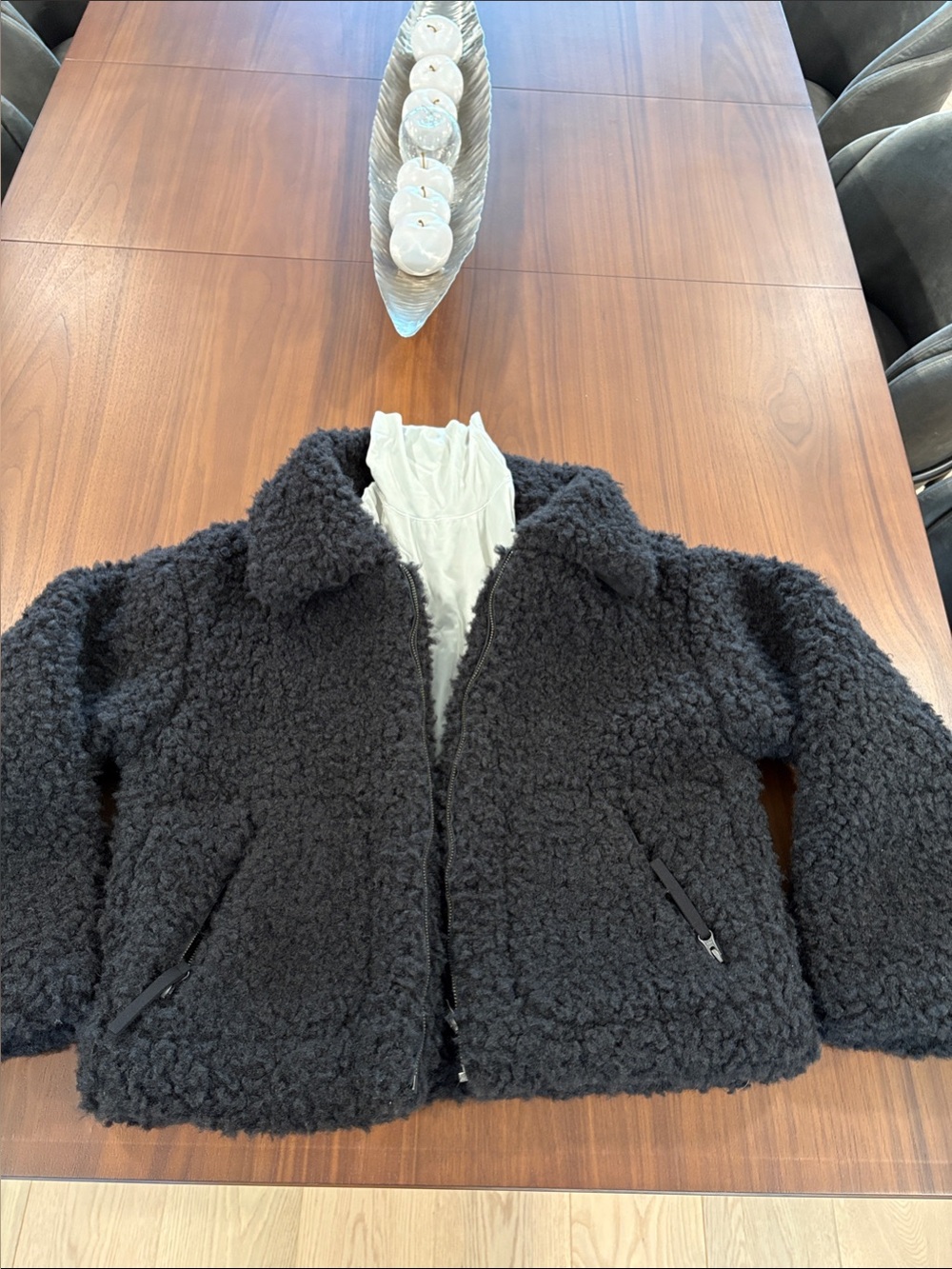 UGG Kids Black Sherpa Zip Jacket